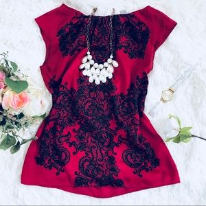 Worthington Women Sleeveless Red Blouse